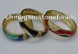 CEB148 15mm width gold plated alloy with enamel bangles wholesale