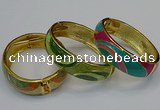 CEB149 18mm width gold plated alloy with enamel bangles wholesale