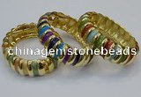 CEB155 20mm width gold plated alloy with enamel bangles wholesale