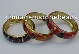CEB161 18mm width gold plated alloy with enamel bangles wholesale