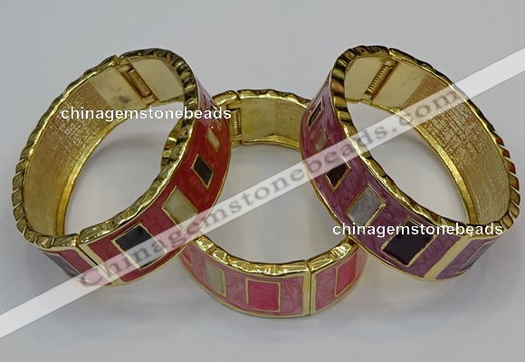 CEB166 20mm width gold plated alloy with enamel bangles wholesale