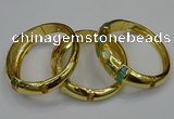 CEB169 17mm width gold plated alloy with enamel bangles wholesale