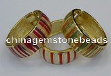 CEB170 25mm width gold plated alloy with enamel bangles wholesale