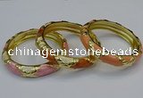 CEB172 13mm width gold plated alloy with enamel bangles wholesale