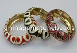 CEB177 20mm width gold plated alloy with enamel bangles wholesale