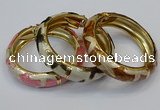 CEB179 17mm width gold plated alloy with enamel bangles wholesale