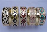 CEB18 5pcs 19mm width gold plated alloy with enamel bangles wholesale