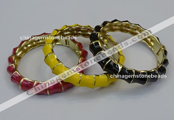 CEB180 14mm width gold plated alloy with enamel bangles wholesale