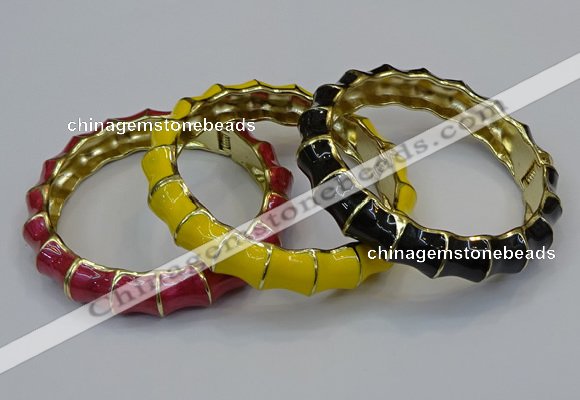 CEB180 14mm width gold plated alloy with enamel bangles wholesale