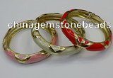 CEB182 13mm width gold plated alloy with enamel bangles wholesale