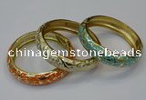 CEB184 15mm width gold plated alloy with enamel bangles wholesale