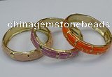 CEB185 14mm width gold plated alloy with enamel bangles wholesale