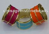 CEB187 38mm width gold plated alloy with enamel bangles wholesale