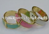 CEB188 27mm width gold plated alloy with enamel bangles wholesale