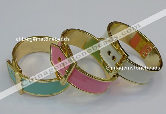 CEB188 27mm width gold plated alloy with enamel bangles wholesale