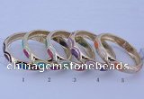 CEB36 5pcs 12mm width gold plated alloy with enamel rhinestone & bangles