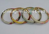 CEB68 6mm width gold plated alloy with enamel bangles wholesale