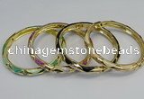 CEB71 6mm width gold plated alloy with enamel bangles wholesale