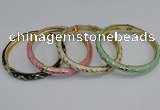 CEB77 5mm width gold plated alloy with enamel bangles wholesale