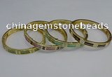 CEB84 8mm width gold plated alloy with enamel bangles wholesale