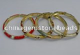 CEB90 8mm width gold plated alloy with enamel bangles wholesale