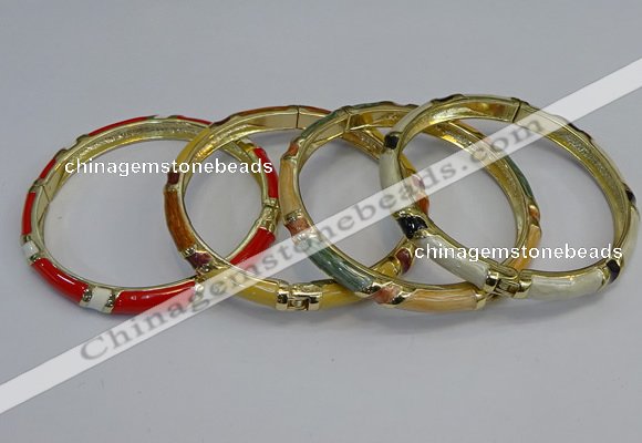 CEB90 8mm width gold plated alloy with enamel bangles wholesale