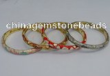 CEB94 6mm width gold plated alloy with enamel bangles wholesale