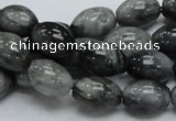 CEE09 15.5 inches 10*14mm rice eagle eye jasper beads wholesale