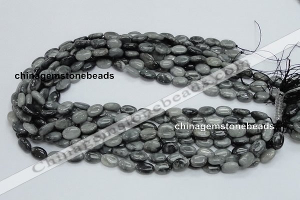 CEE15 15.5 inches 8*12mm oval eagle eye jasper beads wholesale