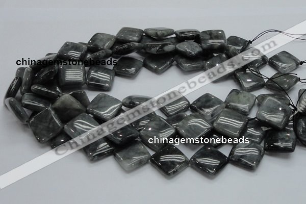 CEE17 15.5 inches 20*20mm diamond eagle eye jasper beads wholesale