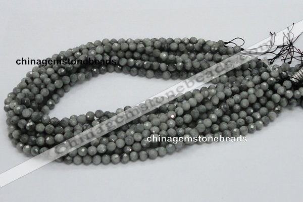 CEE19 15.5 inches 6mm faceted round eagle eye jasper beads wholesale