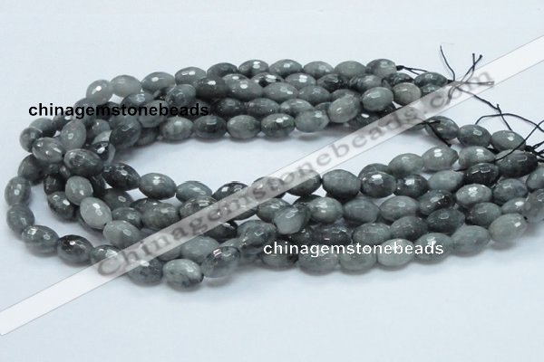 CEE28 15.5 inches 10*16mm faceted rice eagle eye jasper beads