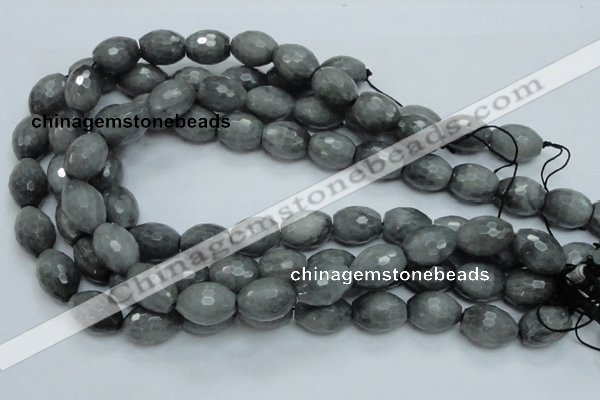 CEE30 15.5 inches 15*20mm faceted rice eagle eye jasper beads