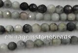 CEE351 15.5 inches 6mm faceted round eagle eye jasper beads