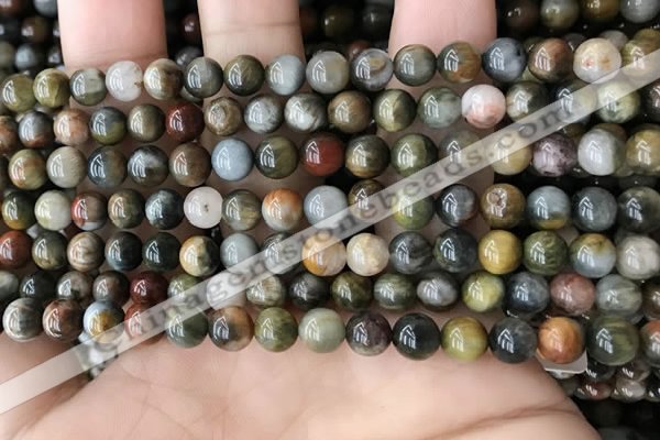 CEE524 15.5 inches 6mm round eagle eye jasper beads wholesale