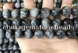 CEE545 15.5 inches 14mm round eagle eye jasper gemstone beads