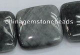 CEE62 15.5 inches 30*30mm square eagle eye jasper beads wholesale