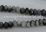 CEE67 15.5 inches 5*8mm faceted rondelle eagle eye jasper beads