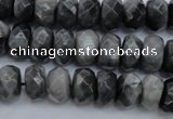 CEE69 15.5 inches 8*12mm faceted rondelle eagle eye jasper beads