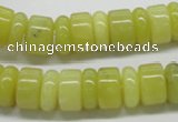 CEJ02 15.5 inches 5*14 & 8*14mm rondelle lemon jade beads wholesale