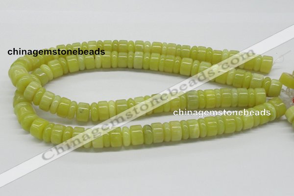 CEJ02 15.5 inches 5*14 & 8*14mm rondelle lemon jade beads wholesale