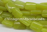 CEJ03 15.5 inches 10*14mm rectangle lemon jade beads wholesale