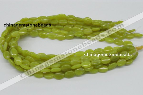 CEJ05 15.5 inches 10*14mm oval lemon jade beads wholesale