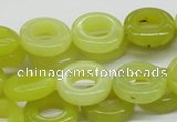 CEJ08 15.5 inches 8*16mm donut lemon jade beads wholesale