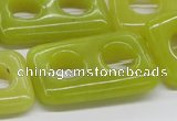 CEJ11 15.5 inches 25*40mm rectangle lemon jade beads wholesale