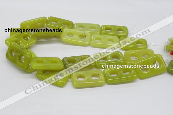 CEJ11 15.5 inches 25*40mm rectangle lemon jade beads wholesale