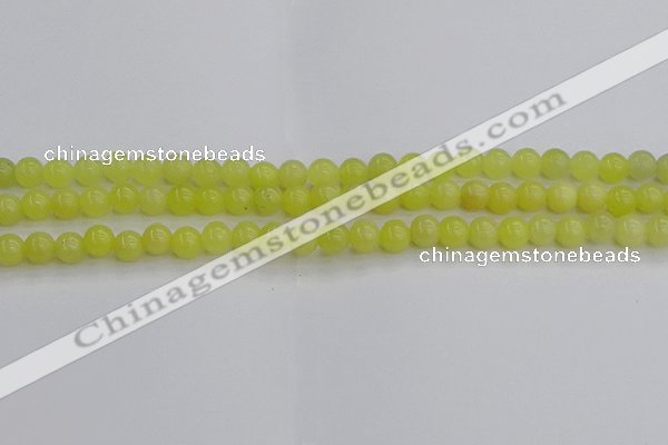 CEJ201 15.5 inches 6mm round lemon jade beads wholesale