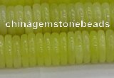 CEJ213 15.5 inches 2*10mm rondelle lemon jade beads wholesale