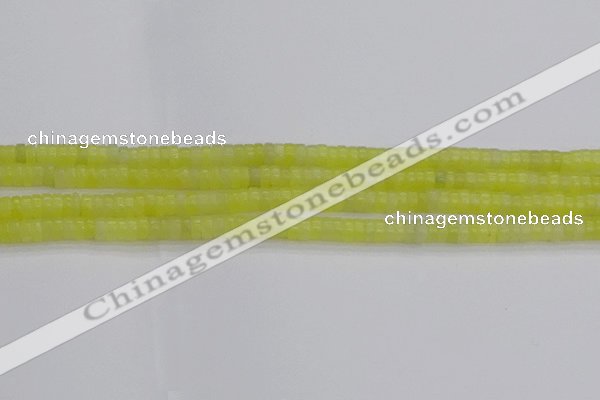 CEJ219 15.5 inches 2*4mm heishi lemon jade beads wholesale