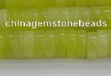 CEJ221 15.5 inches 3*8mm heishi lemon jade beads wholesale